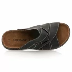 Enrico AZZI Sandales / Nu-pieds Homme Noir -Baskets / Sneakers Soldes 01W015085F