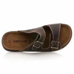 Enrico AZZI Sandales / Nu-pieds Homme Marron -Baskets / Sneakers Soldes 01W019013F